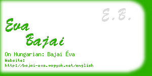 eva bajai business card